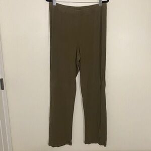 Skims Women's Olive Green Stretch Pull-On Ribbed Loungewear Pants XL